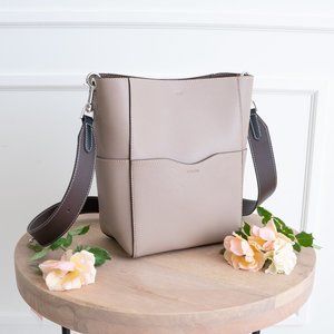 *SLIGHTLY USED* The Jordan Leather Bucket Bag - Pale Rose